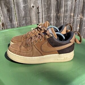 Nike Air Force 1 Low Carhartt WIP Ale Brown Canvas AV4113-200 Mens 6